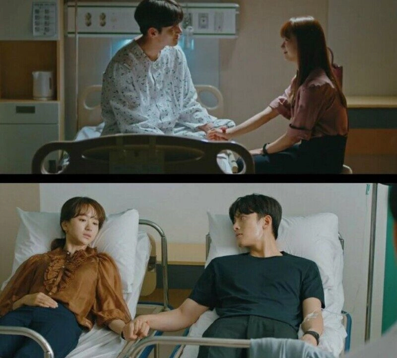 ảnh nắm tay trên giường bệnh