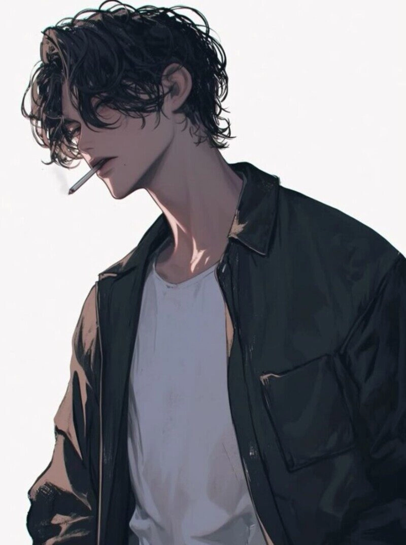 ảnh anime nam hút thuốc