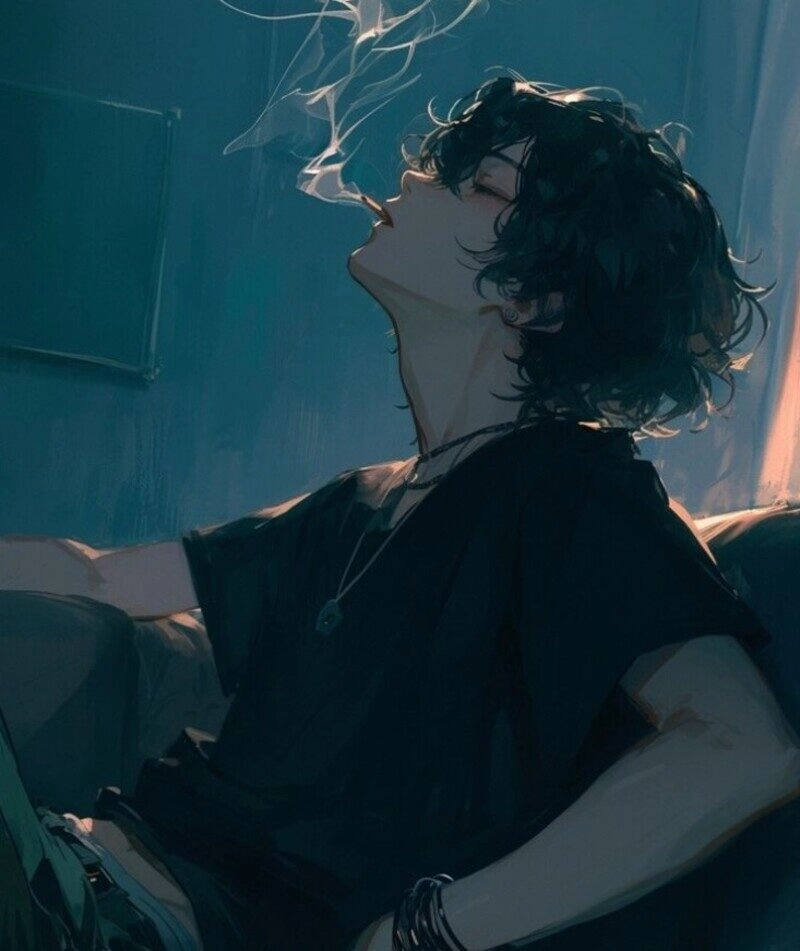 ảnh anime nam hút thuốc ngầu