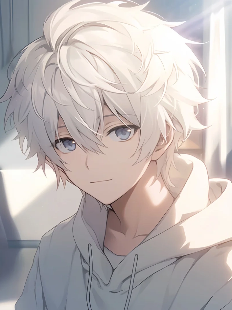 ảnh nam tóc trắng