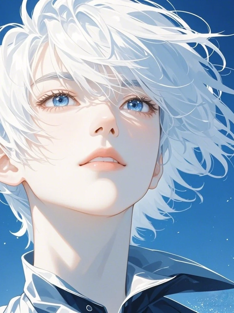 ảnh nam tóc trắng