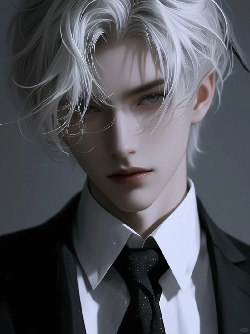 ảnh nam tóc trắng