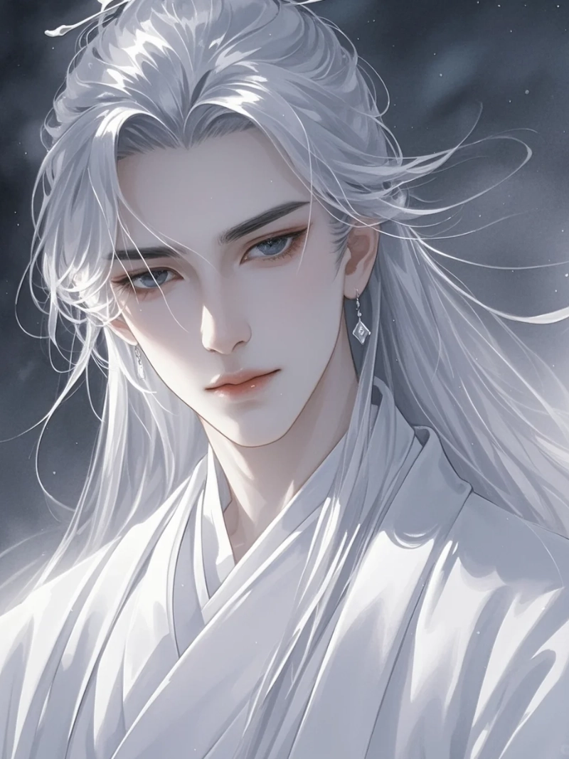 ảnh nam tóc trắng