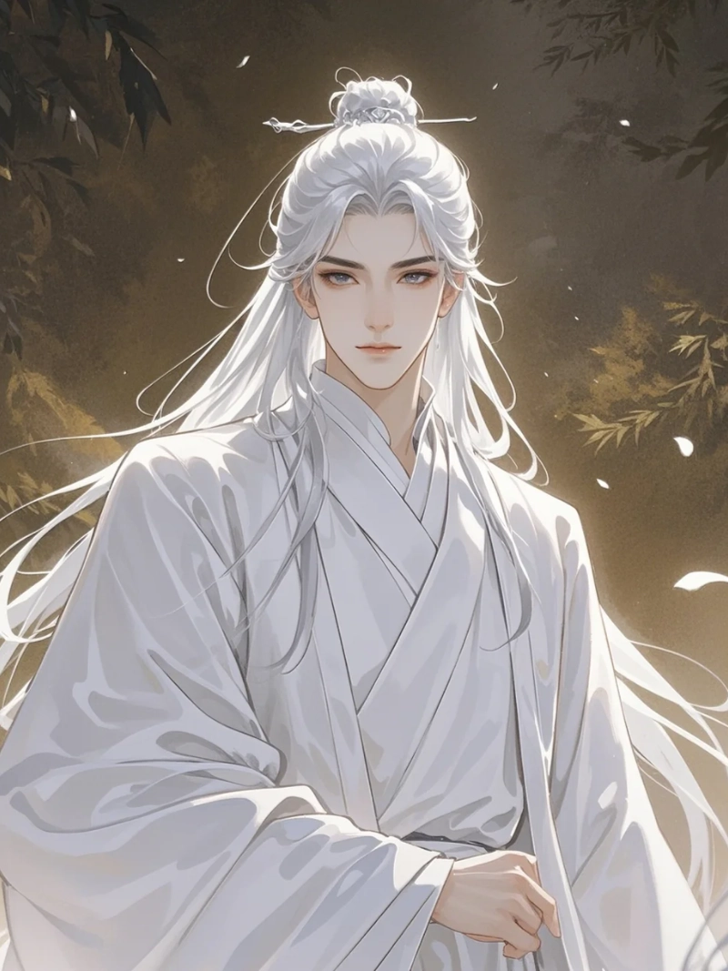 ảnh nam tóc trắng