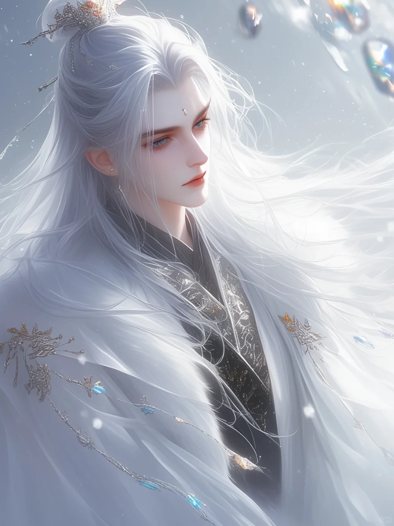 ảnh nam tóc trắng