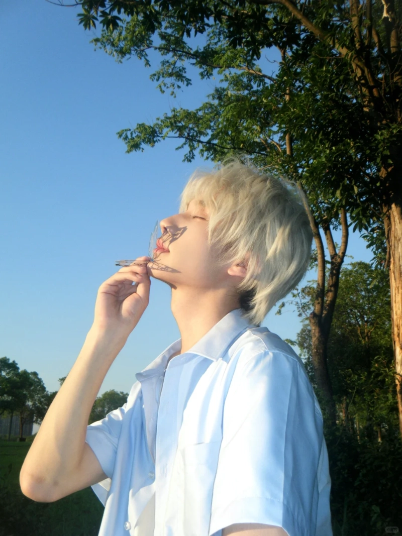 ảnh nam tóc trắng