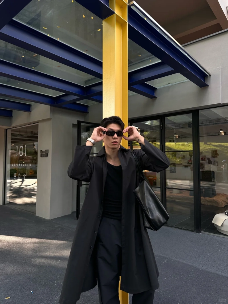 ảnh nam mặc đồ đen ngầu