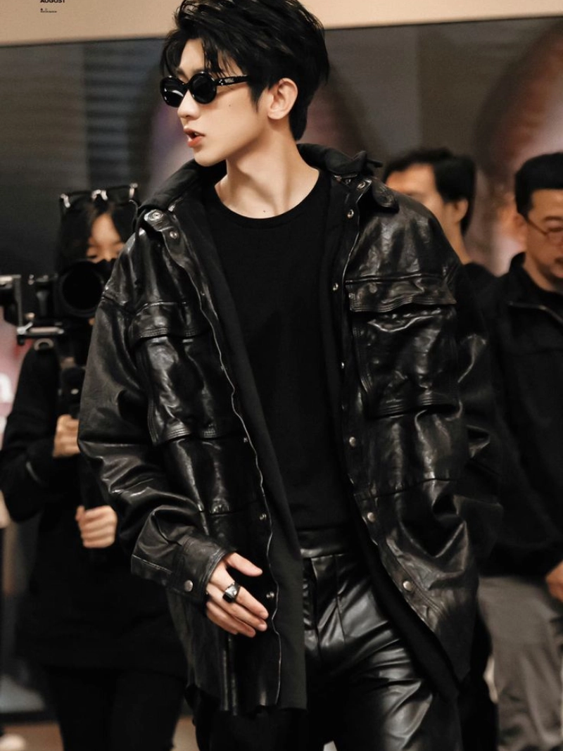 ảnh nam mặc đồ đen ngầu